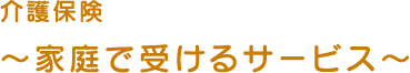 介護保険～家庭で受けるサービス～